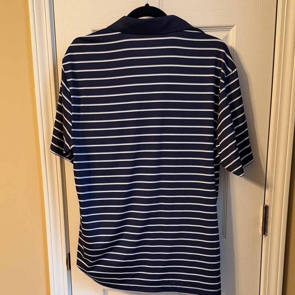 Auburn - Under Armour Men's Polo in Navy and White Stripes - - Picture 5 of 7